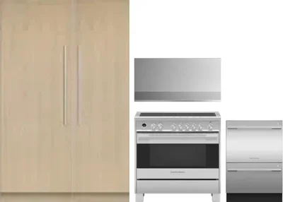 5 Piece Package Includes Refrigerator, Freezer, Range, Hood And Dishwasher